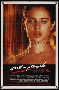 8b220 CAT PEOPLE advance 1sh '82 sexy Nastassja Kinski becomes something less than human!