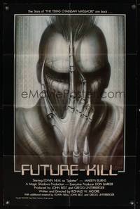 8b320 FUTURE-KILL 1sh '84 Edwin Neal, really cool science fiction artwork by H.R. Giger!