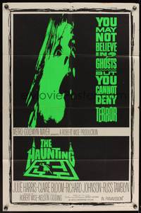 8b346 HAUNTING  1sh '63 you may not believe in ghosts but you cannot deny terror!