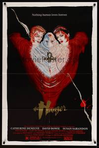 8b364 HUNGER  1sh '83 art of vampire Catherine Deneuve, rocker David Bowie & Susan Sarandon!