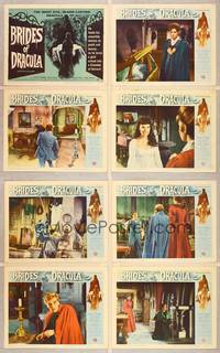 8b780 BRIDES OF DRACULA 8 LCs '60 Terence Fisher, Hammer, Peter Cushing as Van Helsing!