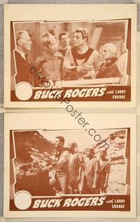 8b943 BUCK ROGERS 2 LCs R40s Buster Crabbe helped by cool Asian guys, sci-fi serial!