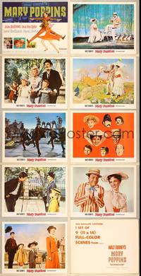 8b758 MARY POPPINS 9 LCs '64 Julie Andrews & Dick Van Dyke in Walt Disney's musical classic!