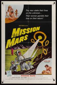 8b431 MISSION MARS 1sh '68 Darren McGavin, a fantastic sci-fi adventure into the unknown!