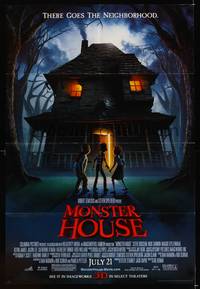 8b432 MONSTER HOUSE advance 1sh '06 there goes the neighborhood, see it in 3-D!