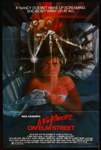 8b448 NIGHTMARE ON ELM STREET signed 1sh '84 by Robert Englund, cool horror art by Matthew Peak!