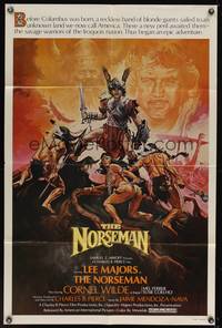 8b451 NORSEMAN 1sh '78 AIP, vikings Lee Majors, Cornel Wilde & Mel Ferrer!