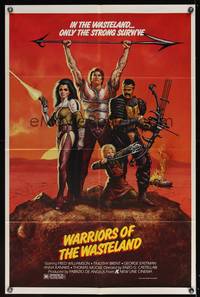 8b719 NEW BARBARIANS 1sh '84 I Nuovi barbari, wacky artwork with Fred Williamson!