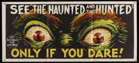 8c284 DEMENTIA 13 Aust daybill '63 Roger Corman, The Haunted & the Hunted, cool art of eyes!