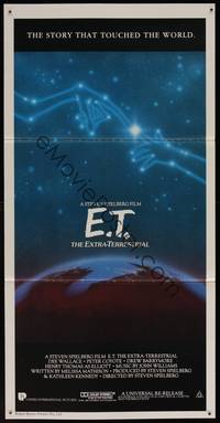 8c287 E.T. THE EXTRA TERRESTRIAL Aust daybill R85 Steven Spielberg classic, John Alvin art!