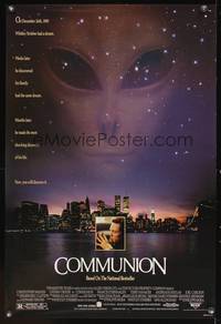 8c502 COMMUNION 1sh '89 Christopher Walken, sci-fi, creepy image of alien in the stars!