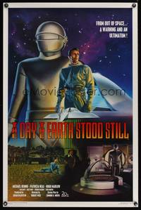 8c465 DAY THE EARTH STOOD STILL Kilian 1sh R94 classic, completely different art by Rodriguez!