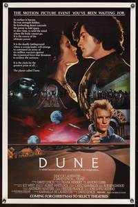 8c467 DUNE advance 1sh '84 David Lynch sci-fi, art of Kyle MacLachlan in a world beyond imagination!