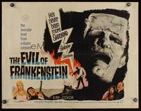 8c092 EVIL OF FRANKENSTEIN 1/2sh '64 Peter Cushing, Hammer, he's back and no one can stop him!