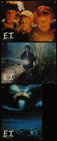 8c137 E.T. THE EXTRA TERRESTRIAL 3 17x23 special posters '82 Spielberg, Henry Thomas, Barrymore