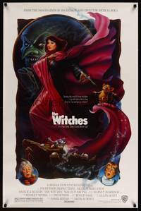 8c488 WITCHES 1sh '89 Nicolas Roeg, Jim Henson, Anjelica Huston, Winters fantasy art!