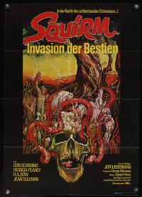 8d165 SQUIRM German '76 AIP, wild Drew Struzan horror art!