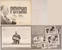 8d206 PSYCHO pressbook '60 great images of Alfred Hitchcock, PB companion piece!