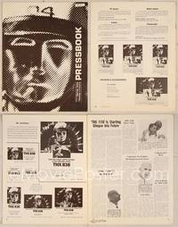 8d211 THX 1138 pressbook '71 first George Lucas, Robert Duvall, bleak futuristic fantasy sci-fi!