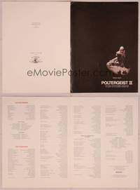 8d172 POLTERGEIST II promo brochure '86 JoBeth Williams, The Other Side, they're baaaack!