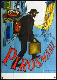 8f109 PIROSMANI Russian 32x46 '71 cool artwork of Russian Jew!