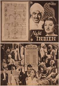 8k161 RAINS CAME German program '49 different images of Myrna Loy & Tyrone Power wearing turban!