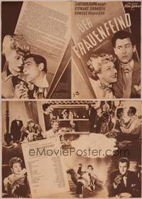 8k178 WOMAN HATER German program '49 Stewart Granger & Feuillere hate each other but fall in love!