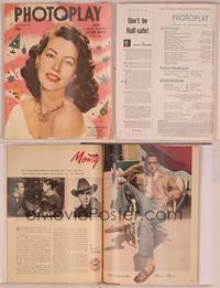 8k129 PHOTOPLAY magazine December 1948, portrait of beautiful Ava Gardner by Paul Hesse!