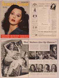 8k116 SCREEN GUIDE magazine January 1942, great portrait of sexy Hedy Lamarr by Jack Albin!