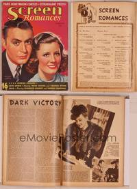 8k102 SCREEN ROMANCES magazine February 1939, art of Charles Boyer & Irene Dunne by Earl Christy!