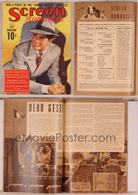 8k107 SCREEN ROMANCES magazine July 1939, art of Tyrone Power from Second Fiddle by Earl Christy!