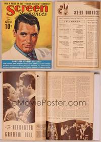 8k106 SCREEN ROMANCES magazine June 1939, Cary Grant from Only Angels Have Wings by Earl Christy!