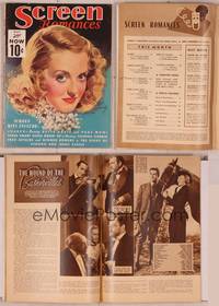 8k105 SCREEN ROMANCES magazine May 1939, art of Bette Davis in Juarez by Earl Christy!