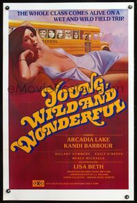 8r558 YOUNG WILD & WONDERFUL 1sh '80 Arcadia Lake, Kandi Barbour, sexy image!