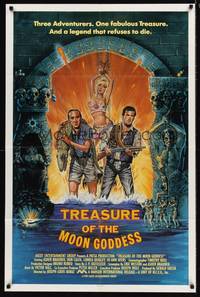 8t907 TREASURE OF THE MOON GODDESS int'l 1sh '87 Linnea Quigley, Don Calfa, cool adventure art!