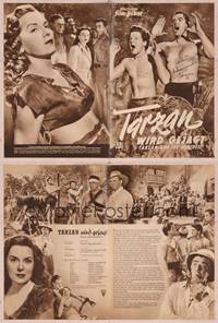 8v238 TARZAN & THE HUNTRESS German program '50 Johnny Weissmuller, Brenda Joyce, Johnny Sheffield