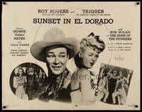 9a686 SUNSET IN EL DORADO style B 1/2sh R54 Roy Rogers, Trigger & sexy winking Dale Evans!