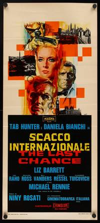 9b744 LAST CHANCE   Italian locandina '68 cool Avelli artwork of Tab Hunter, Daniela Bianchi!