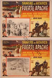 9f597 FORT APACHE 2 Mexican LCs R50s John Wayne, Henry Fonda, Shirley Temple, Victor McLaglen!