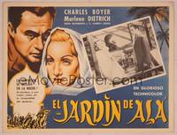 9f664 GARDEN OF ALLAH Mexican LC R50s sultry Marlene Dietrich & Charles Boyer!