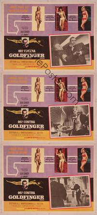 9f586 GOLDFINGER 3 Mexican LCs R70s great images of Sean Connery as James Bond 007!