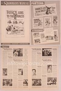 9f217 FRANCIS GOES TO THE RACES pressbook '51 Donald O'Connor & talking mule, horse racing!