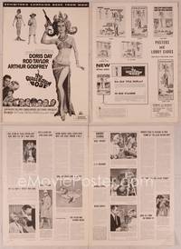 9f230 GLASS BOTTOM BOAT pressbook '66 artwork of sexy mermaid Doris Day, Rod Taylor!