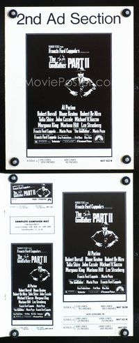 9f233 GODFATHER PART II pressbook ad supplement '74 Al Pacino, Francis Ford Coppola!