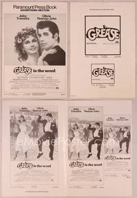 9f241 GREASE pressbook '78 John Travolta & Olivia Newton-John in a most classic musical!