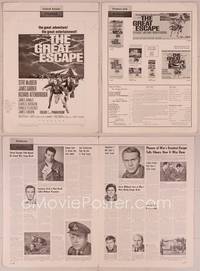 9f242 GREAT ESCAPE pressbook '63 Steve McQueen, Charles Bronson, John Sturges classic prison break