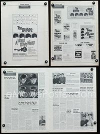 9f247 HARD DAY'S NIGHT pressbook '64 great images of The Beatles, rock & roll classic!