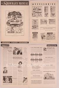 9f257 HERE COME THE NELSONS pressbook '51 Ozzie, Harriet, Ricky, David, Rock Hudson!