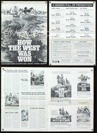 9f263 HOW THE WEST WAS WON pressbook R70 John Ford epic, cool artwork!