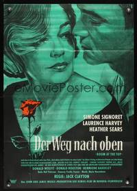 9j398 ROOM AT THE TOP German '59 Laurence Harvey loves Heather Sears AND Simone Signoret!